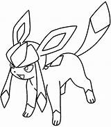 Eevee Glaceon Albanysinsanity Lineart Evolutions sketch template