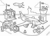 Coloring Airport Lego Pages Airplane Duplo Color Getdrawings Getcolorings Printable Colorings sketch template