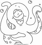 Polipo Polipi Animali Octopus Djur sketch template