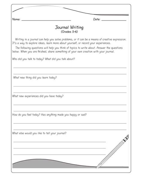 journal writing writing practice worksheet  kids journal writing