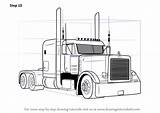Peterbilt Truck Drawing 379 Draw Semi Coloring Trucks Drawings Step Sketch Pages Drawingtutorials101 Big Tutorials Learn Car Pencil Rig Custom sketch template