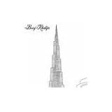 Burj Coloring Pages Kids Arab Khalifa Printable Al Building Structures Great Monuments sketch template