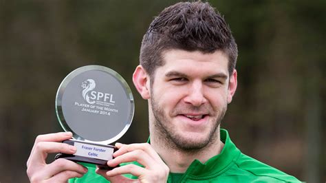 spfl celtic goalkeeper fraser forster wins january award football news sky sports