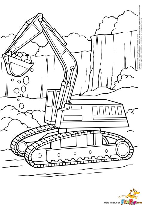 excavator coloring pages  print printable color
