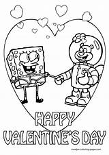 Coloring Spongebob Pages Valentines Valentine Kids Printable Sandy Sheets Maatjes Color Cards Disney Superhero Print Choose Board Popular Age School sketch template