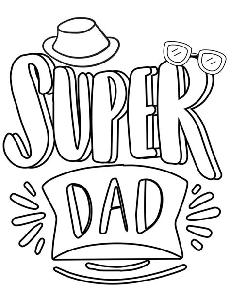 super dad symbol coloring page  printable coloring pages  kids