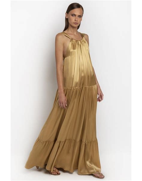 greek archaic kori backless gold gown women  young ideas uk