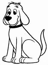 Clifford Colouring sketch template