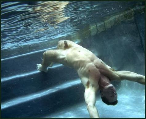 guys swimming naked underwater