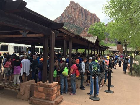 huge crowds expected zion national park warns  wait times st