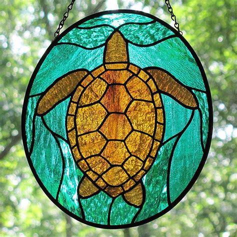 stained glass sea turtle stained glass patterns stained glass quilt