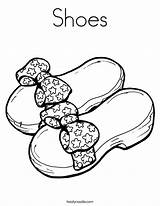 Coloring Shoes Sandals Slippers Pink Shoe Girls Pages Printable Summer Buckle Outline Template Print Kids Twistynoodle Gif Favorites Login Add sketch template