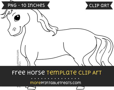 horse template clipart