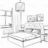 Bedroom Drawing Pencil Room Drawings Furniture Dream Sketch Getdrawings Drawn sketch template
