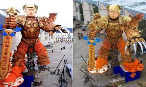 watch huge ‘god emperor trump statue rises over italian