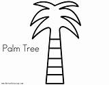 Tree Palm Coconut Coloring Pages Printable Color Kids Adults sketch template