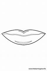 Mouth Body Parts Outline Coloring Part Worksheets sketch template