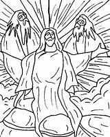 Coloring Transfiguration Jesus Pages Kids Sermons Mark Mount Domain Public Matt Materials Popular sketch template
