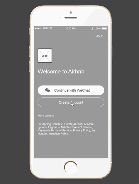mockplus sample project airbnb app traveling