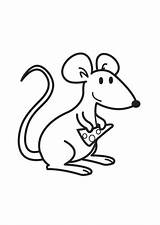 Mouse Coloring Cheese Printable Muis Pages sketch template