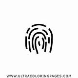Fingerprint Coloring Touchid Dactilar Huella Gesture Touch Ultracoloringpages sketch template