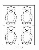 Groundhog Preschool Crafts Activities Template Punch Winter Projects Graphing Class Toddler sketch template