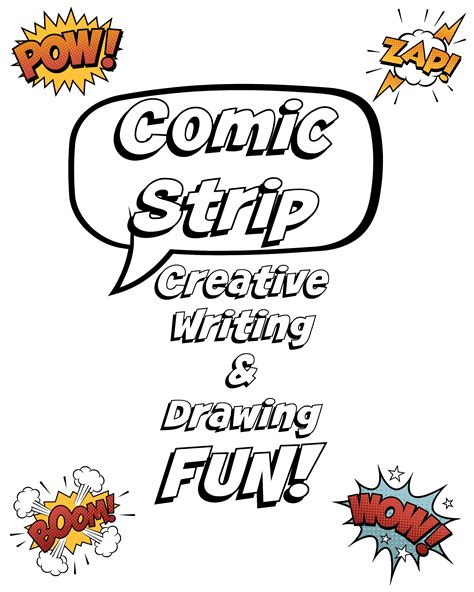 comic strip creative writing drawing fun planner rock  homeschool