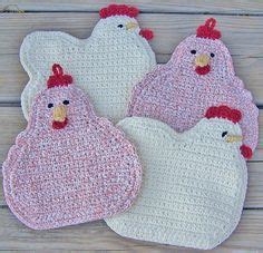 chicken potholders artesanato croche fazer croche porta copos de croche