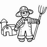Overalls Farmer Coloring Surfnetkids sketch template