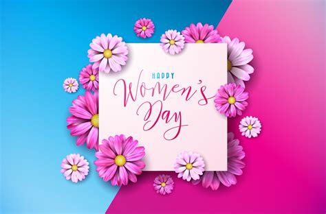 happy womens day floral greeting cwomens day greeting cardard design
