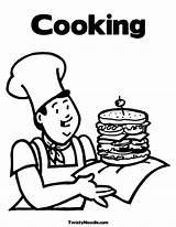 Coloring Cooking Pages Comments sketch template