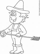 Farmer Coloring Pages Jobs sketch template