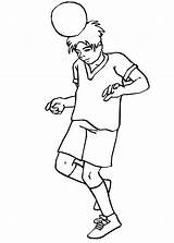 Soccer Player Coloring Pages Color Print Kids sketch template