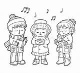 Choir Coloring Christmas Book Kids Children Choi Dreamstime Illustrations Vectors sketch template