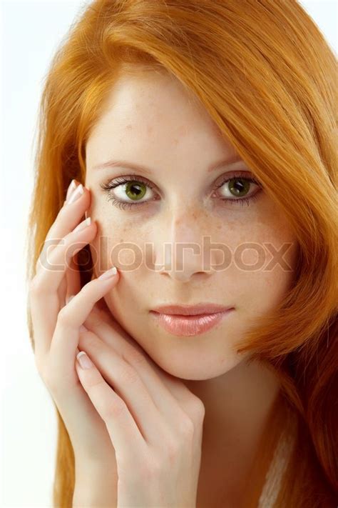 Photo Of Beautiful Woman With Red Hair Stock Image