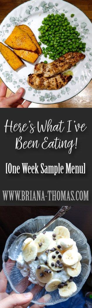 here s what i ve been eating [sample menu] briana