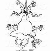 Frog Outlined Mistletoe Upside sketch template