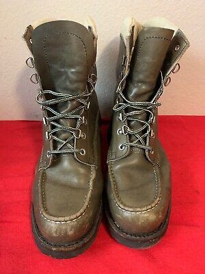 vintage green insulated boots ee hiking work hunting boots ebay