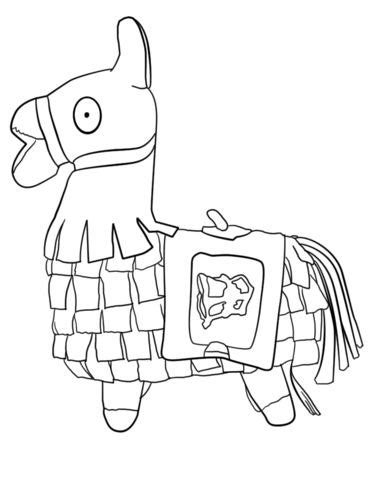 fortnite llama coloring page   coloring pages  printable