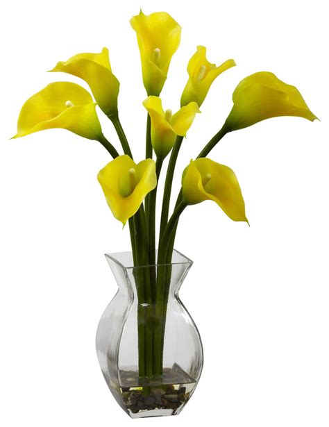 Nearly Natural Classic Calla Lily Arrangement Transitional