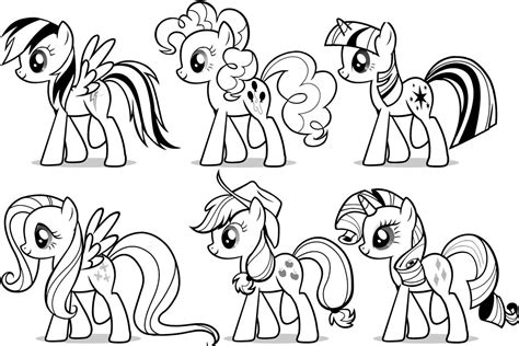 printable   pony coloring pages  kids