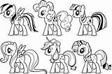 Pony Coloring Little Pages Printable Kids sketch template
