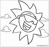 Coloring Sun Pages Sky Sunshine Sunrise Drawing Printable Colouring Summer Clouds Realistic Color Kids Getcolorings Preschool Getdrawings Beach Colorings Bright sketch template
