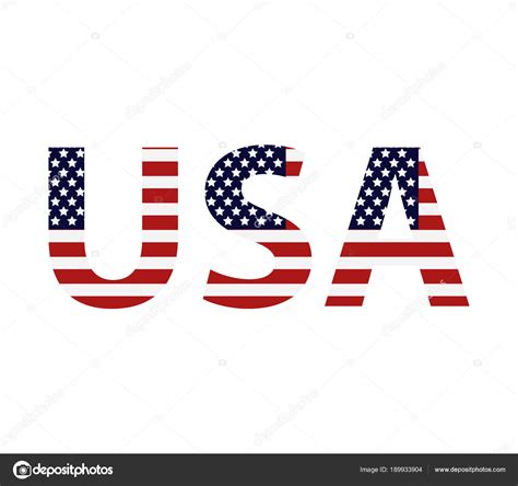 united states america word vector white background stock vector