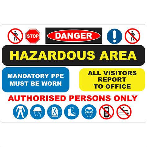 hazardous area sign buy  discount safety signs australia