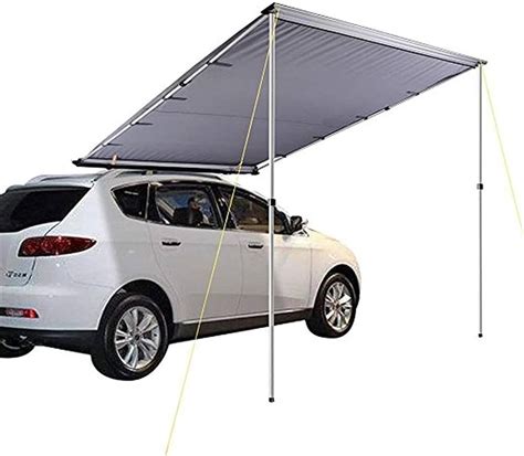 vevor car side awning pull  retractable vehicle awning waterproof uv telescoping poles