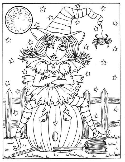 hocus pocus coloring page  put  spell   sketch coloring page