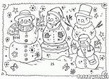 Snowmen Pupazzi Neige Inverno Hiver Colorkid Bonhommes Stagioni Saisons Jahreszeiten Malvorlagen Coloriage Coloriages sketch template