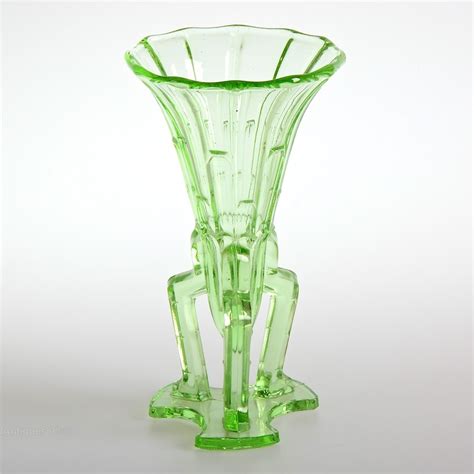 Antiques Atlas Art Deco Libochovice Glass Vase