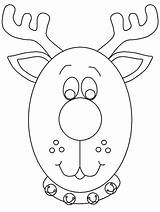 Reindeer Coloring Christmas Pages Printable Head Face Drawing Rudolph Template Coloringpagebook Sheets Ornaments Colouring Color Deer Clipart Ornament Colorings Rudolf sketch template